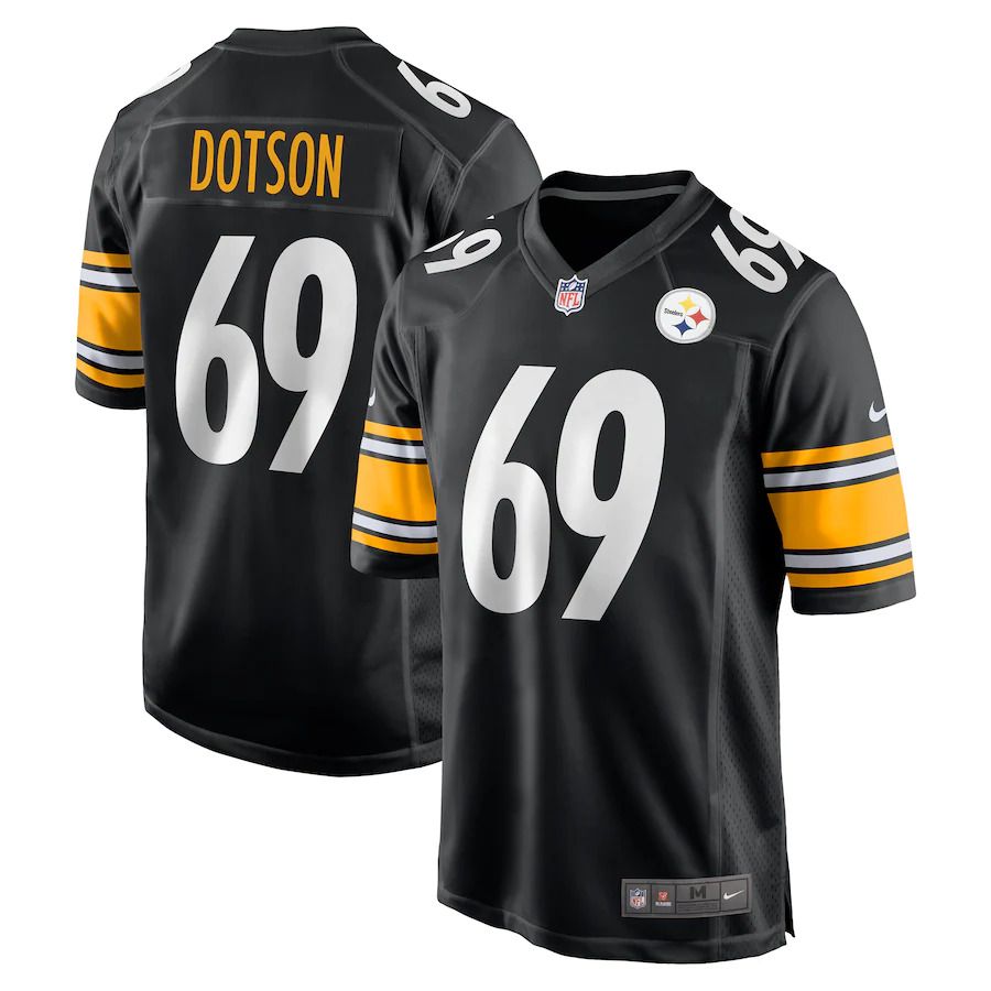 Men Pittsburgh Steelers #69 Kevin Dotson Nike Black Game NFL Jersey